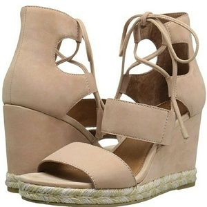 FRYE  Taupe Espadrilles Wedges NWOB